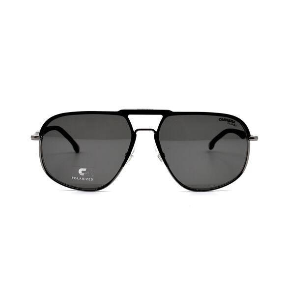 NEW CARRERA 318/S BLACK GREY POLARIZED AVIATOR AUTHENTIC SUNGLASSES - Picture 2 of 10